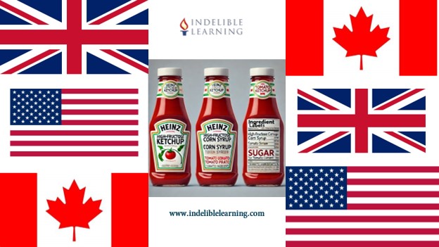 What is in Heinz Ketchup. Comparison of three countries.