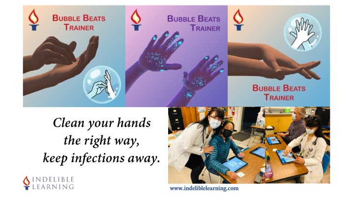 Clean Your Hand The Right Way, Keep Infections Away. Bubble Beats Trainer.