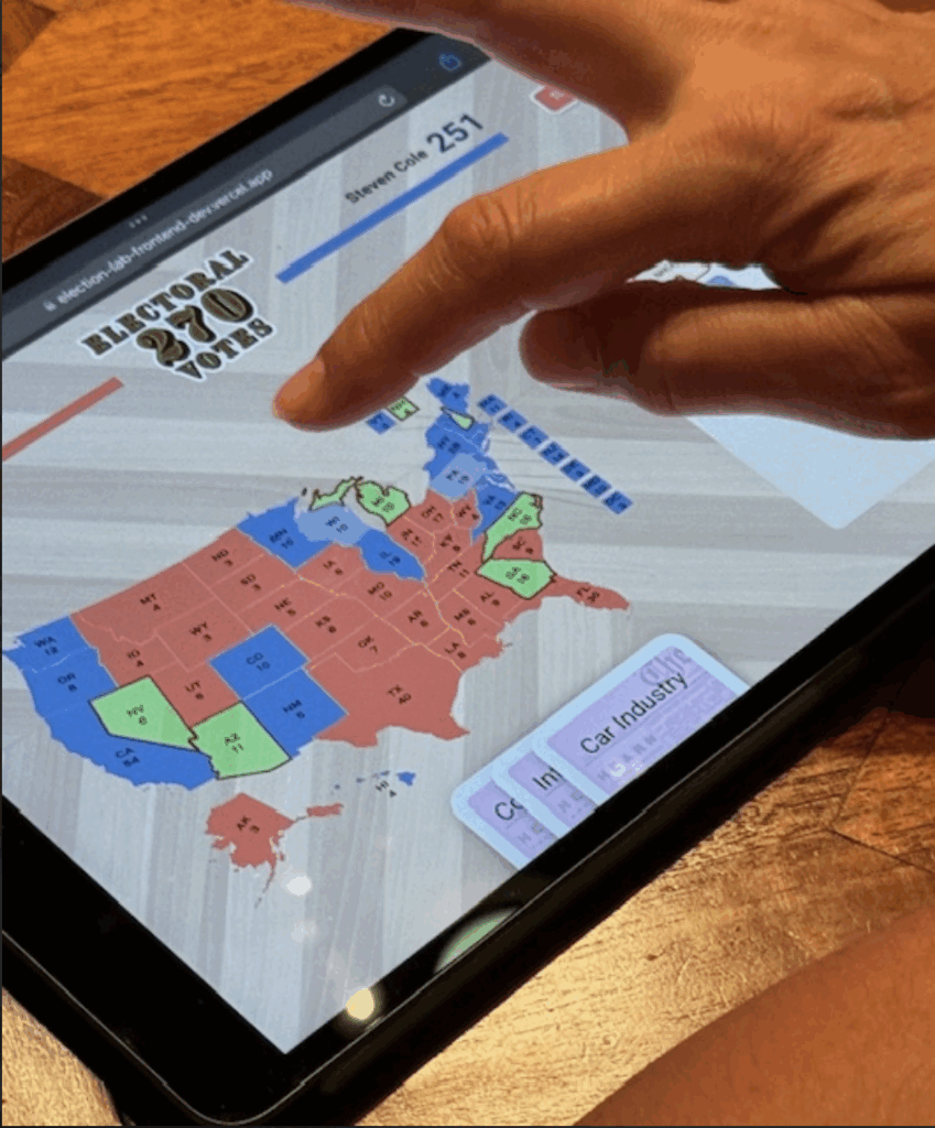 ELO being played on an iPad.