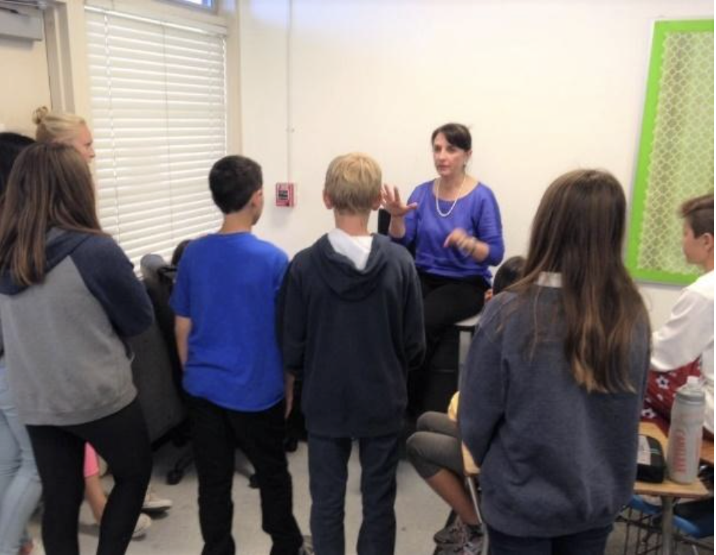 Jasminka Criley, Stuart, Richard, and Williams delivering Medical Mysteries course for middle schools health and science students.